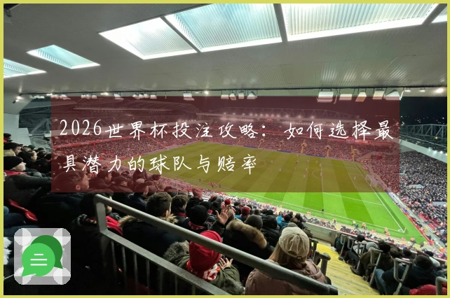 2026世界杯投注攻略：如何选择最具潜力的球队与赔率